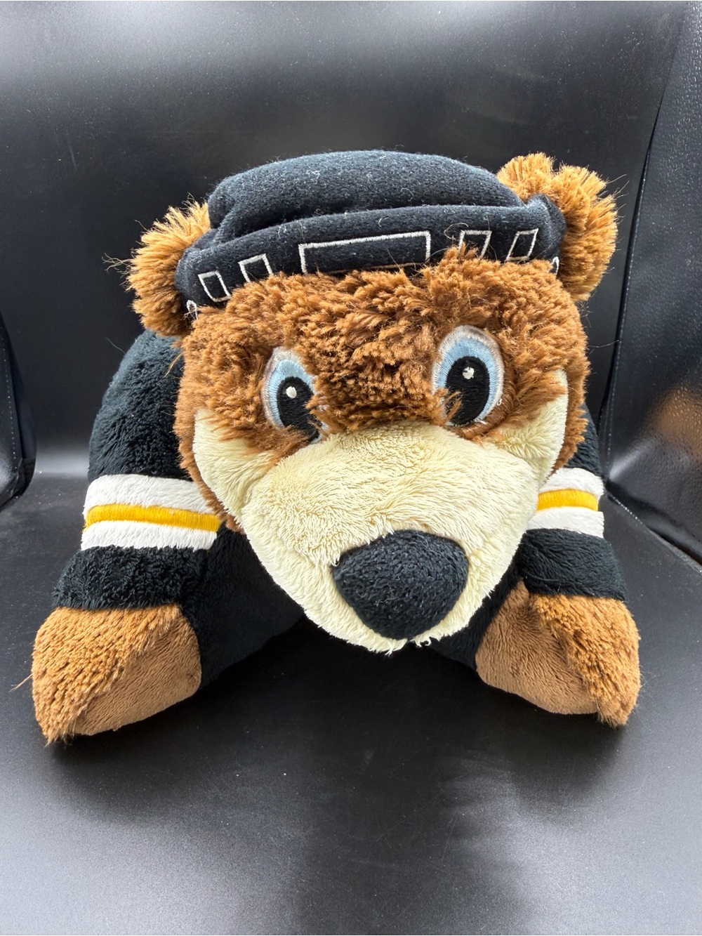 Pillow Pets NHL Bruins Plush Bear 2009 Bruins Logo Folding Pillow